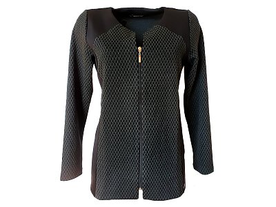 Černé sako bez podšívky na zip - vel.42